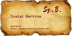 Szalai Bertina névjegykártya